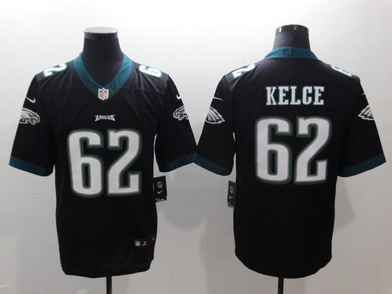 Nike Eagles 62 Jason Kelce Black Vapor Untouchable Player Limited Jersey