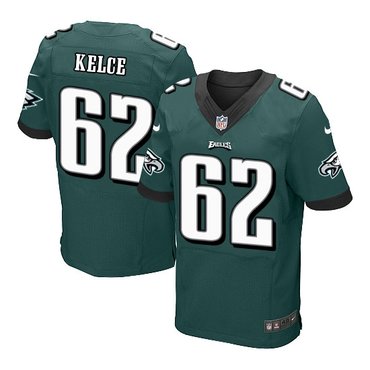 Nike Eagles 62 Jason Kelce Green Elite Jersey