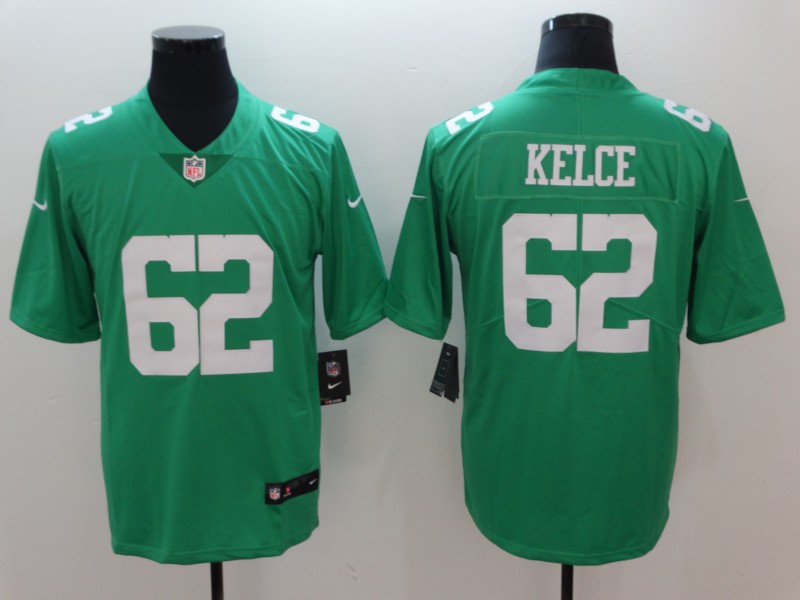 Nike Eagles 62 Jason Kelce Green Throwback Vapor Untouchable Player Limited Jersey