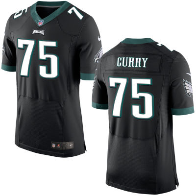 Nike Eagles 75 Vinny Curry Black Elite Jersey