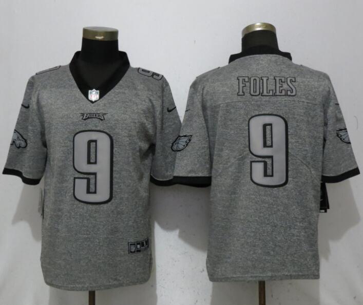 Nike Eagles 9 Nick Foles Gray Gridiron Gray Vapor Untouchable Limited Jersey