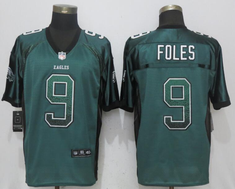 Nike Eagles 9 Nick Foles Green Drift Fashion Elite Jersey