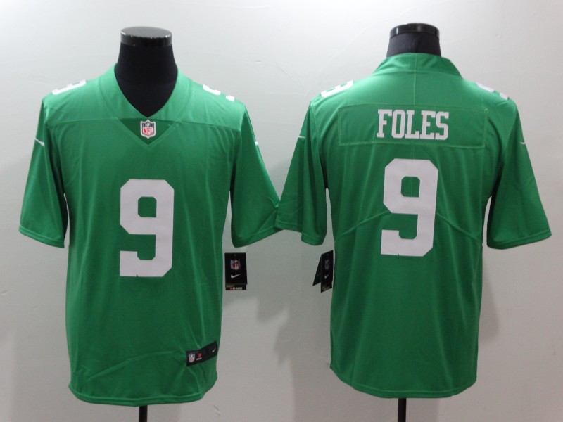 Nike Eagles 9 Nick Foles Green Throwback Vapor Untouchable Player Limited Jersey