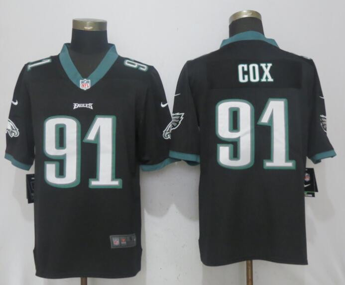Nike Eagles 91 Fletcher Cox Black Vapor Untouchable Player Limited Jersey