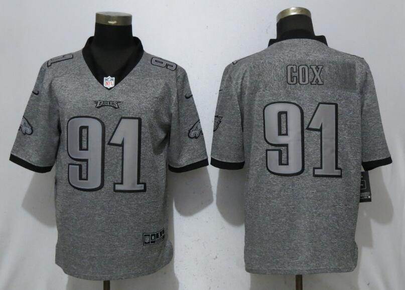 Nike Eagles 91 Fletcher Cox Gray Gridiron Gray Vapor Untouchable Limited Jersey