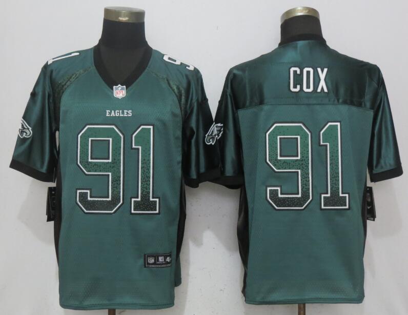 Nike Eagles 91 Fletcher Cox Green Drift Fashion Elite Jersey