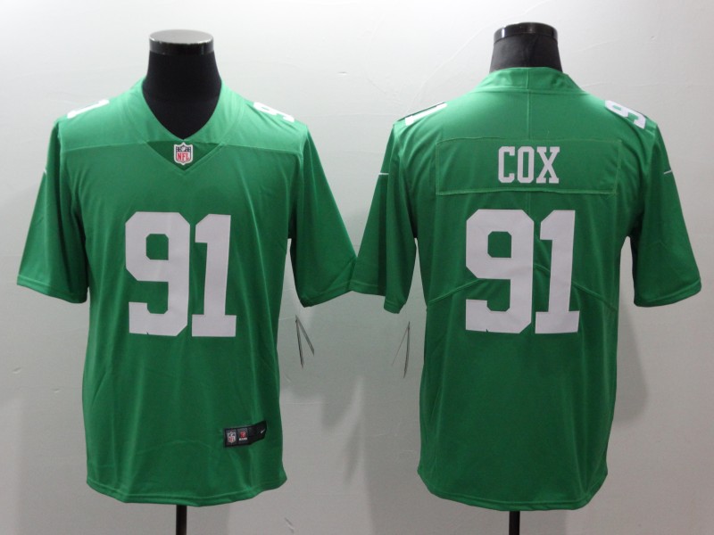 Nike Eagles 91 Fletcher Cox Green Throwback Vapor Untouchable Player Limited Jersey