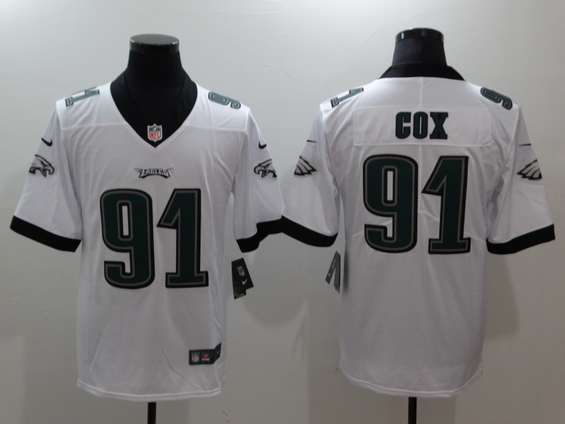 Nike Eagles 91 Fletcher Cox White Vapor Untouchable Player Limited Jersey