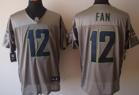 Nike Elite Jersey Seattle Seahawks #12 Fan Gray