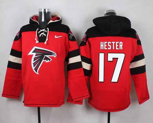 Nike Falcons #17 Devin Hester Red Player Pullover NFL Hoodie