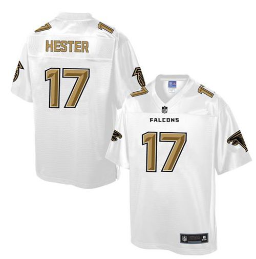 Nike Falcons #17 Devin Hester White Men's NFL Pro Line Fashion Game Jersey
