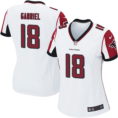 Nike Falcons #18 Taylor Gabriel White Women's Stitched NFL Elite Jersey