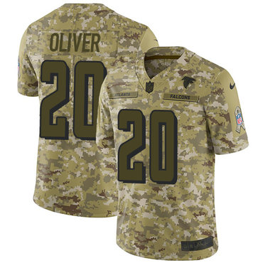 Nike Falcons #20 Isaiah Oliver Camo Men's Stitched NFL Limited 2018 Salute To Service Jersey
