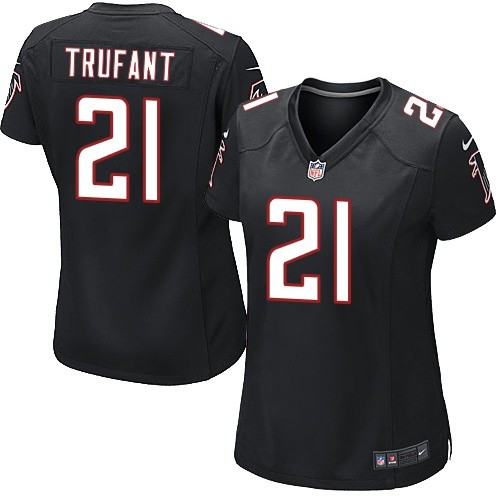 Nike Falcons #21 Desmond Trufant Black Alternate Women's Stitched NFL Elite Jersey