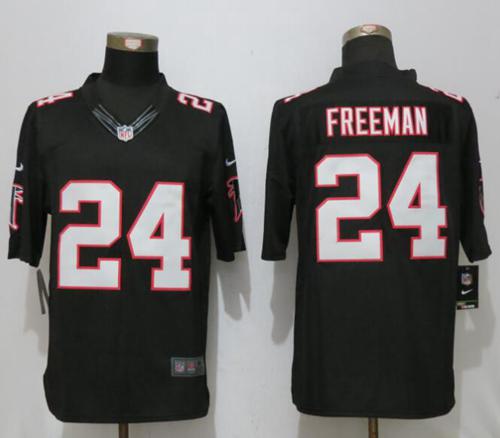 Nike Falcons #24 Devonta Freeman Black Alternate Men's Stitched NFL Limited Jersey