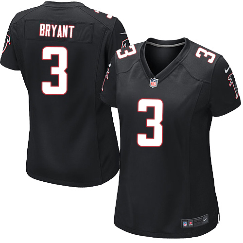 Nike Falcons #3 Matt Bryant Black Alternate Women's Stitched NFL Elite Jersey