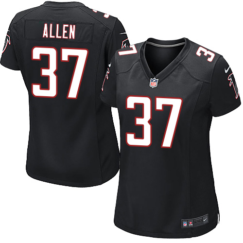 Nike Falcons #37 Ricardo Allen Black Alternate Women's Stitched NFL Elite Jersey