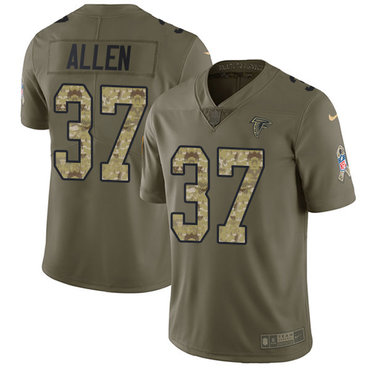 Nike Falcons #37 Ricardo Allen Olive Camo Men's Stitched NFL Limited 2017 Salute To Service Jersey