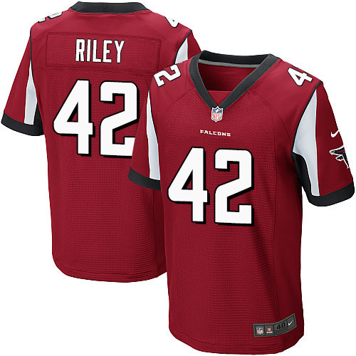 Nike Falcons #42 Duke Riley Red Team Color Men's Stitched NFL Elite Jersey