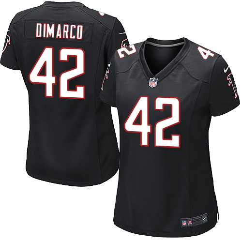 Nike Falcons #42 Patrick DiMarco Black Alternate Women's Stitched NFL Elite Jersey