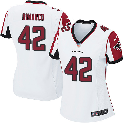 Nike Falcons #42 Patrick DiMarco White Women's Stitched NFL Elite Jersey