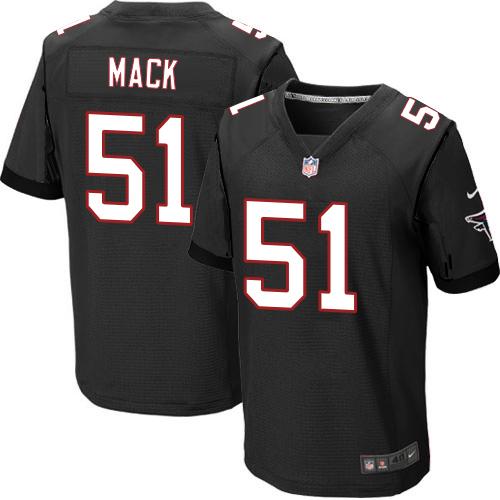 Nike Falcons #51 Alex Mack Black Alternate Men's Stitched NFL Elite Jersey