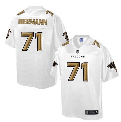 Nike Falcons #71 Kroy Biermann White Men's NFL Pro Line Fashion Game Jersey