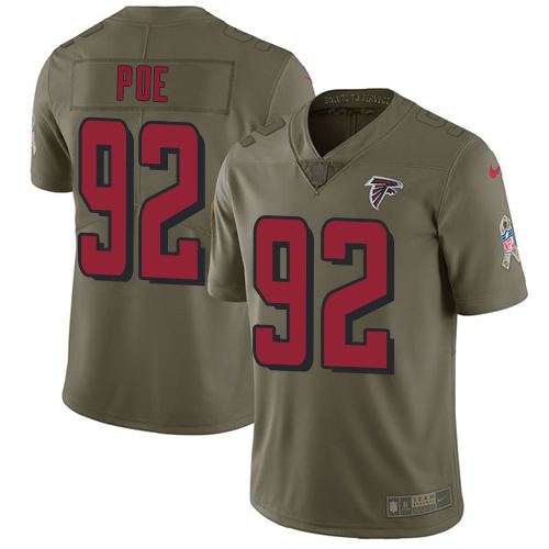 Nike Falcons #92 Dontari Poe Olive Men's Stitched NFL Limited 2017 Salute To Service Jersey