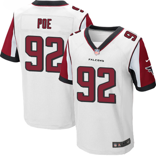 Nike Falcons #92 Dontari Poe White Men's Stitched NFL Elite Jersey