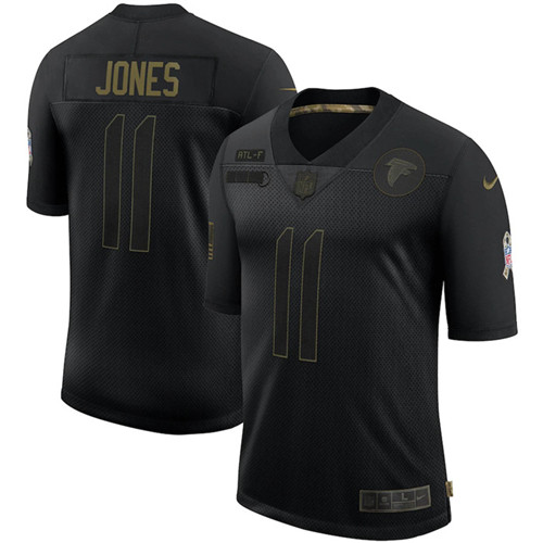 Nike Falcons 11 Julio Jones Black 2020 Salute To Service Limited Jersey