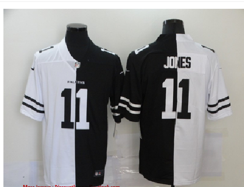 Nike Falcons 11 Julio Jones Black And White Split Vapor Untouchable Limited Jersey
