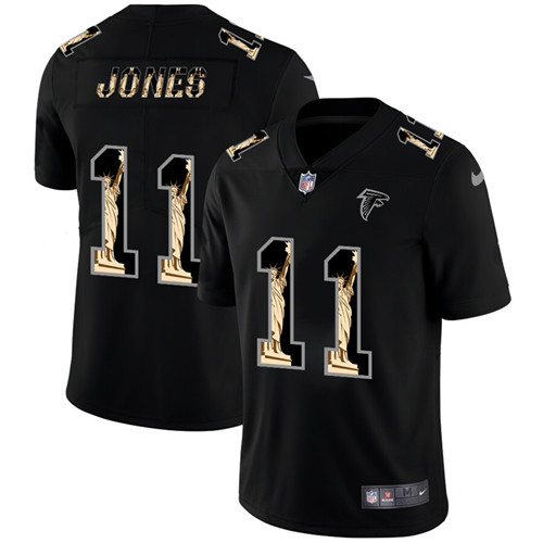Nike Falcons 11 Julio Jones Black Statue Of Liberty Limited Jersey