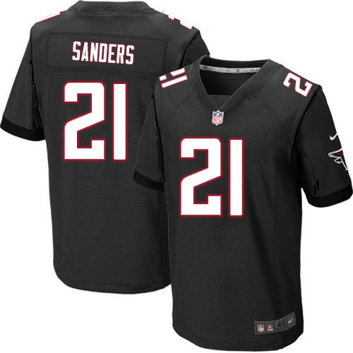 Nike Falcons 21 Deion Sanders Black Elite Jersey