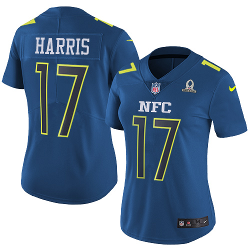 Nike Giants #17 Dwayne Harris Navy Women's Stitched NFL Limited NFC 2017 Pro Bowl Jersey