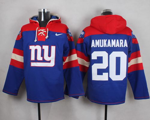 Nike Giants #20 Prince Amukamara Royal Blue Player Pullover NFL hoodie