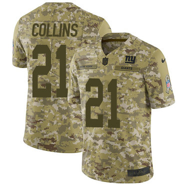 Nike Giants #21 Landon Collins Camo Men's Stitched NFL Limited 2018 Salute To Service Jersey