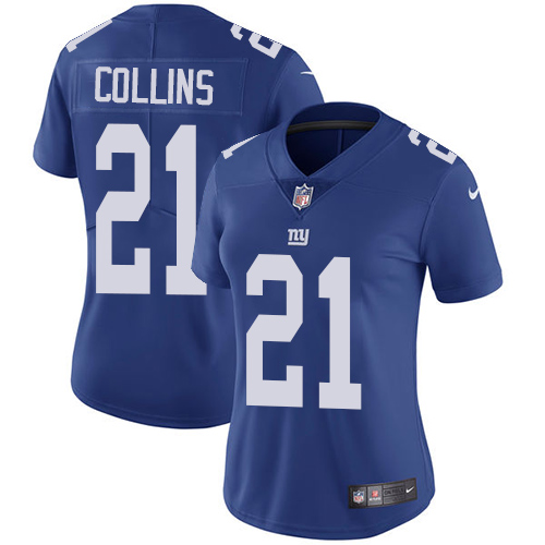 Nike Giants #21 Landon Collins Royal Blue Team Color Women's Stitched NFL Vapor Untouchable Limited Jersey