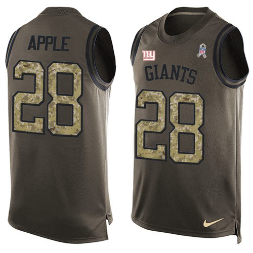 Nike Giants #28 Eli Apple Green Men's Stitched NFL Limited Salute To Service Tank Top Jersey