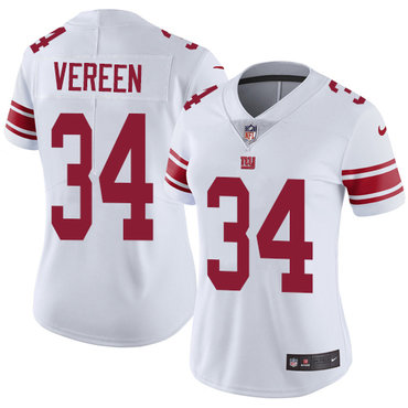Nike Giants #34 Shane Vereen White Women's Stitched NFL Vapor Untouchable Limited Jersey