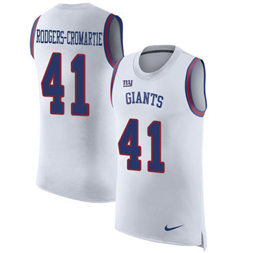 Nike Giants #41 Dominique Rodgers-Cromartie White Men's Stitched NFL Limited Rush Tank Top Jersey