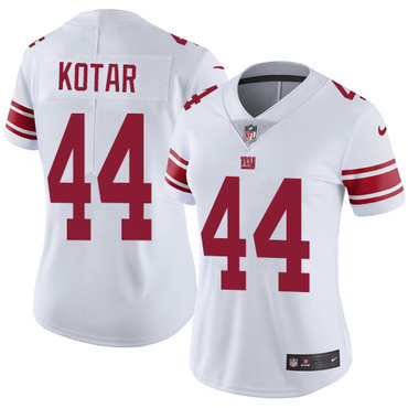 Nike Giants #44 Doug Kotar White Women's Stitched NFL Vapor Untouchable Limited Jersey