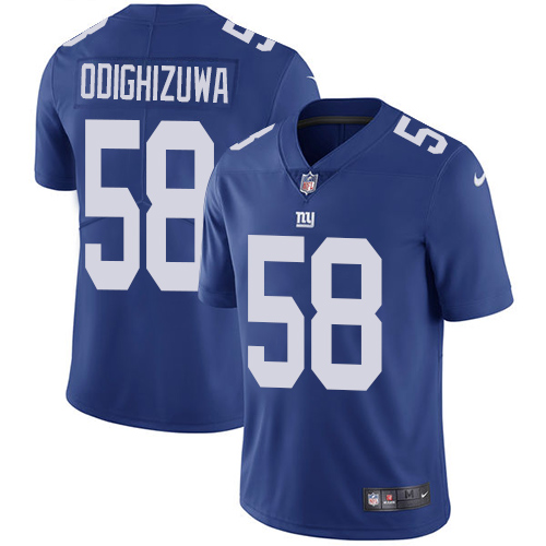Nike Giants #58 Owa Odighizuwa Royal Blue Team Color Men's Stitched NFL Vapor Untouchable Limited Jersey