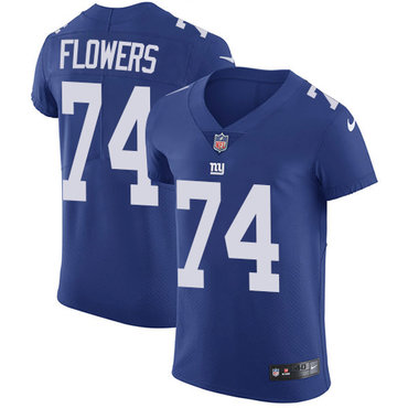 Nike Giants #74 Ereck Flowers Royal Blue Team Color Men's Stitched NFL Vapor Untouchable Elite Jersey