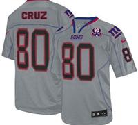 Nike Giants #80 Victor Cruz Lights Out Grey With 1925-2014 Season Patch Jersey