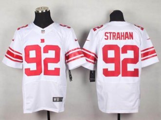 Nike Giants #92 Michael Strahan White Men's Stitched NFL Elite Jersey