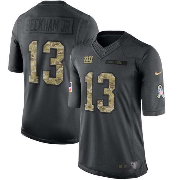 Nike Giants 13 Odell Beckham Jr Anthracite Salute To Service Limited Jersey