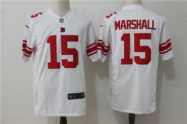 Nike Giants 15 Brandon Marshall White Game Jersey