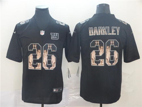 Nike Giants 26 Saquon Barkley Black Statue Of Liberty Limited Jersey