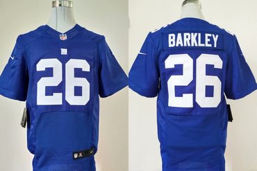 Nike Giants 26 Saquon Barkley Royal Elite Jersey