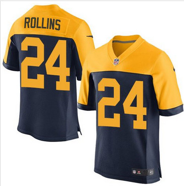 Nike Green Bay Packers #24 Quinten Rollins Navy Blue Alternate Men's Stitched NFL New Elite Jersey